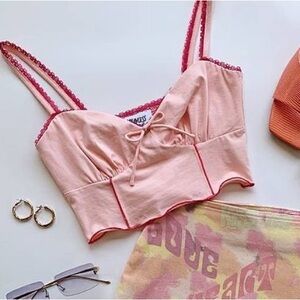 Princess Polly Berry Kisses Crop Top in Pink